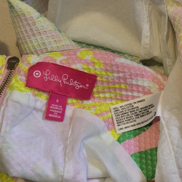Lilly Pulitzer X Target Collab "Fan Dance" Dress - Flamingo - SIZE 6 Preppy - Picture 4 of 7